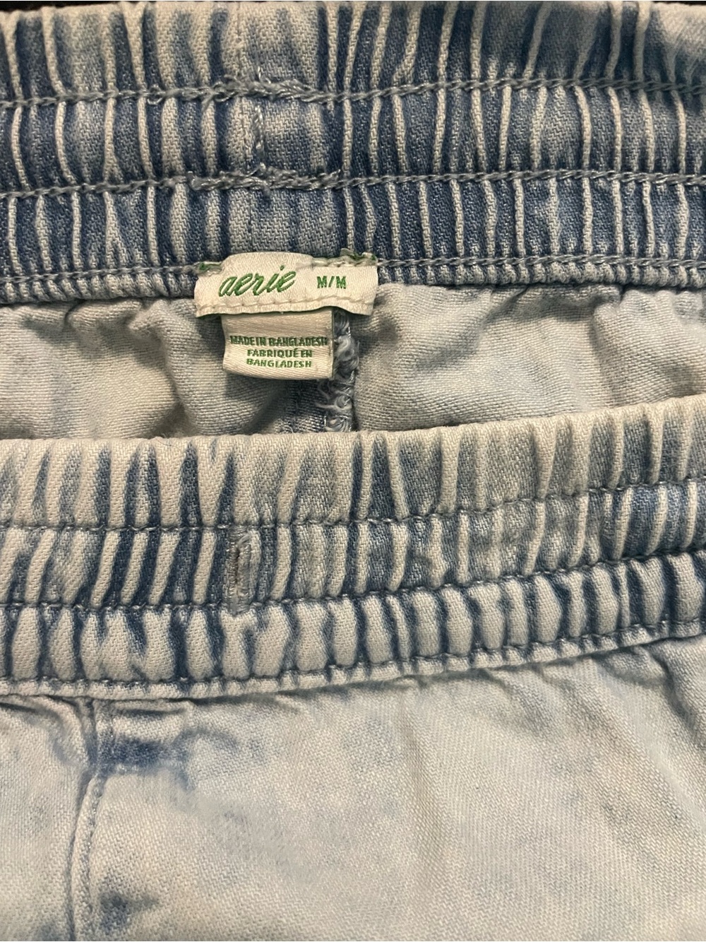 aerie Light Blue Elastic-Waist Athletic Shorts - Picture 2 of 3